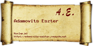 Adamovits Eszter névjegykártya
