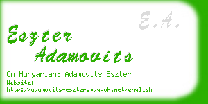 eszter adamovits business card
